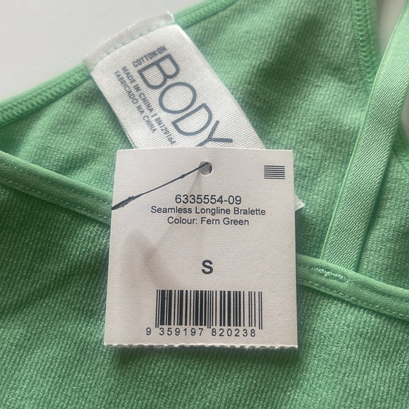 Cotton On Body Seamless Longline Ribbed Bralette Fern Green Small - Picture 8 of 10